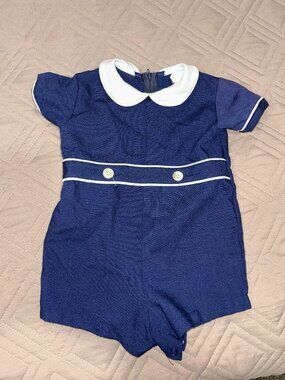 Vintage‎ Bryan Infant Sailor Suit Romper 12 months